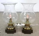 Pair Mid Century Modern Electrified Candlestick