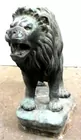Bronze Lion Garden Patio Sculpture