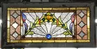 Antq. Leaded & Jewelled Stained Glass 