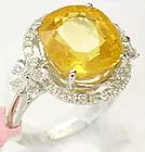 Christoff 18K Ring w/10 ct. Sapphire & Dmds.