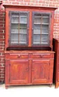 Outstanding Red Painted Dutch Cupboard