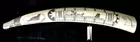 Antique Ivory Scrimshaw Cribbage Board