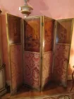 Louis XVI 4 panel marquetry screen