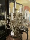 Elegant pair of gold-toned candelabras