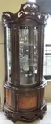Ornately Carved Inlaid Curio Cabinet