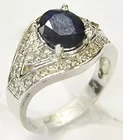 14K Sapphire & Diamond Ring