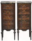 Pr. of Marble-Top Antq. Stands