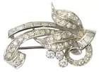 Antq. Platinum & Diamond Pin