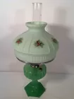 1934 Aladdin Green Cathedral Lamp