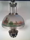 Reverse Painted Hanging Aladdin Oil Lamp