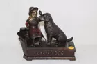 Cast Iron Mechanical Bank Speaking Dog