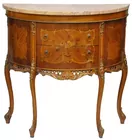 French Demilune Marble-top Cabinet
