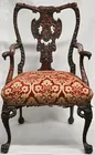 Ornate, Clawfoot Carved Armchair