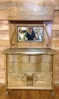 Oak Claw Foot Sideboard w/Beveled Mirror