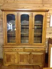 Oak 2 Piece Lighted China Cabinet