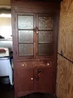VINTAGE OAK CORNER CABINET