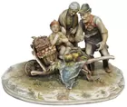 Borsato Figurine, Group w/Fruit Cart