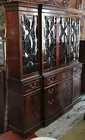 Mahogany Bubble Glass Breakfront