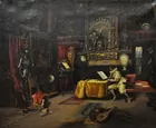 Gonzale Detti Oil-THE COLLECTOR IN HIS STUDIO