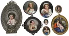 Hand-painted Porcelain Miniature Portraits