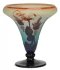 Old Sgnd. Le Verre Francais Cameo Glass Vase