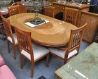 8-Pc. Burled Contemp. Dining Room Set