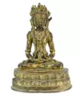 Antique Gilt Bronze Amitayus Sculpture