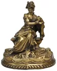 16 in. tall Bronze of Seated Woman