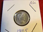#49 1905 Barber Dime, AU.