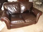 Leather love seat
