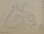 Sgnd.Original Diego Rivera Pencil Drawing