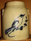 White's Utica 2 Gal Crock with Bird Braun & Helmer