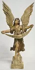 33 in. Tall Antq. Gesso Angel Figure