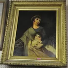 Mother & Child sgd. N.W. Sweeney