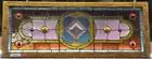 20.5 x 46 in. Stained Glass Window w/Jewels