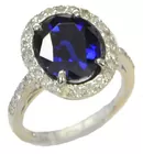 14K Wht. Gold Ring w/6.6 carat Sapphire