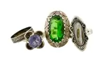 Sterling Silver 4 Pc. Ring Lot w/ Gems
