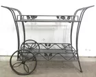 Metal Garden Wine Serving Cart