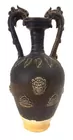 Vintage Asian Pottery Vase With Dragon Handles