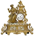 French-style Clock w/White Onyx