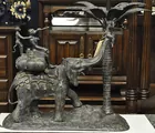 Bronze of Monkeys Riding an Elephant