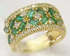 14K Colombian Emerald Diamond Ring