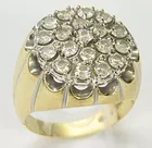 14K Ring w/19 Diamonds, 6.7 pennywt.