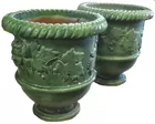 30-in. tall Green Planters w/Cherub Faces