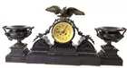 Antique French Empire Style Mantle Clock With Key