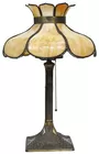 Antq. Slag Glass Lamp, Arts & Crafts Base