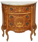 French-carved Demilune Cabinet