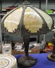 Antq. Gold Slag Glass Lamp