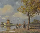 Old Dutch Landscape Painting