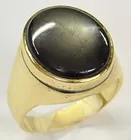Men's 14K Ring w/Lg. Black Star Sapphire